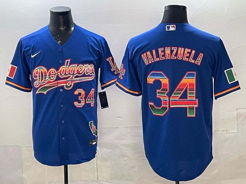Men Los Angeles Dodgers #34 Vlenzuela Blue 2026 Nike Game MLB Jersey 001->los angeles dodgers->MLB Jersey